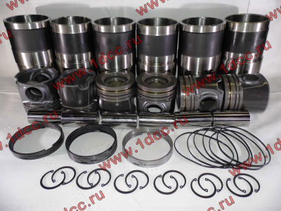 Поршневая группа 340-375 (6 гильз, 6 поршней, 6 пальцев, комплект колец) DF DONG FENG (ДОНГ ФЕНГ)  для самосвала фото 1 Астрахань